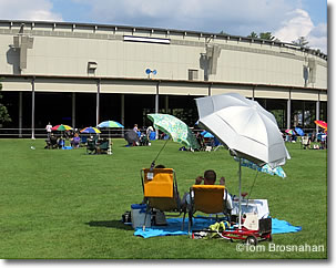 On the lawn at the Music Shed, Tanglewood, Lenox MA