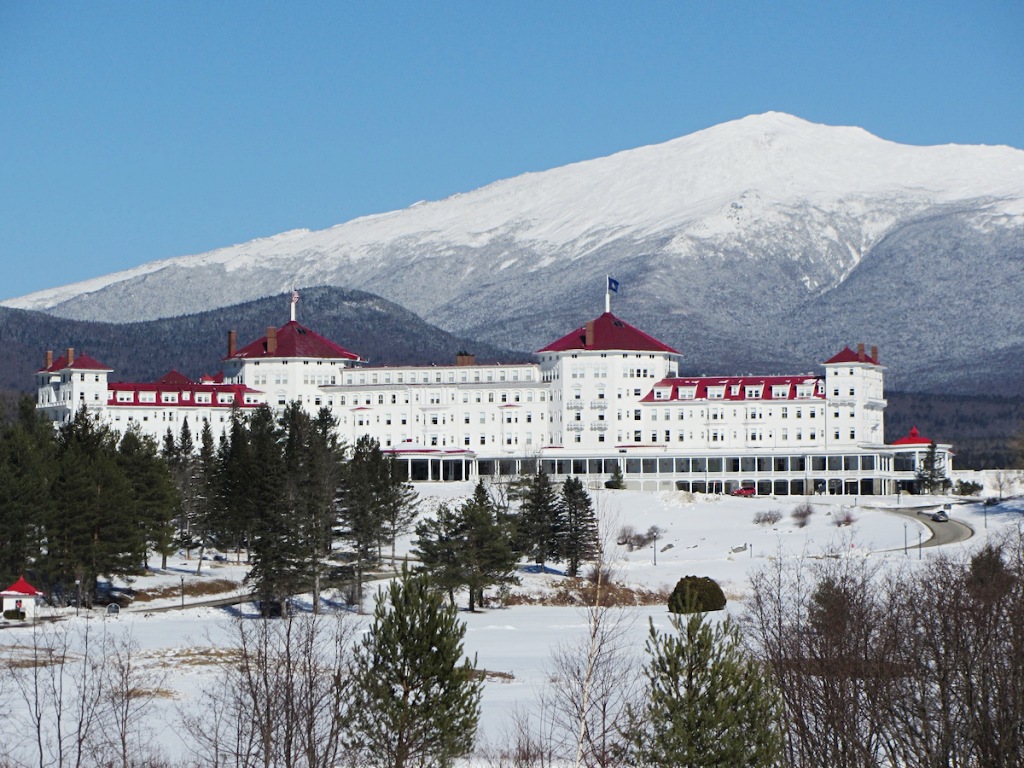 The Mount Washington Hotel, with Mount Washington behind.